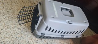 Transportín para Perro Gris y Negro
