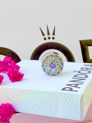Pandora Charm Plata Morado
