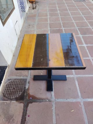 Mesa Terraza Madera y Metal