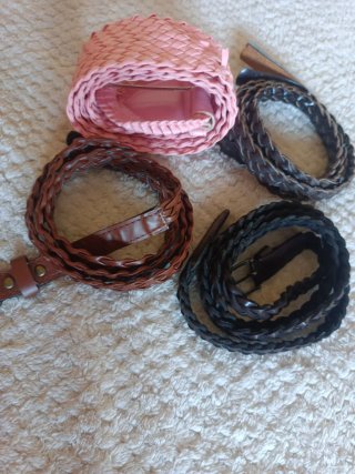 Lote 4 Cinturones Mujer Trenzados