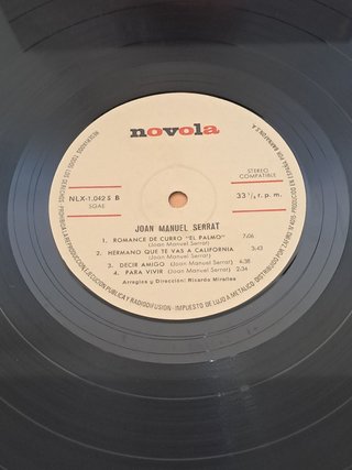 Vinilo LP Serrat - Serrat (1ª Edición)
