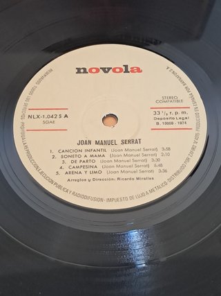 Vinilo LP Serrat - Serrat (1ª Edición)