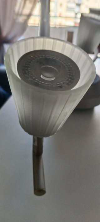 Lámpara IKEA 70cm Plata y Blanco