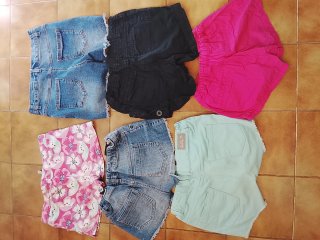 11 shorts de niña