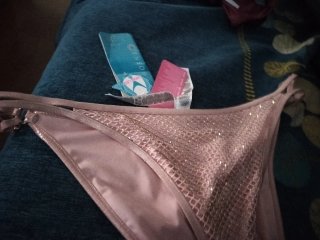 Bikini nuevo talla única dorado y rosa