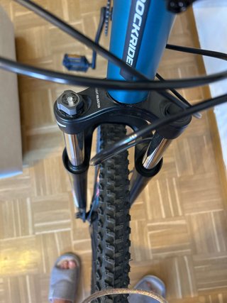 Bicicleta Rockrider azul Esta nueva