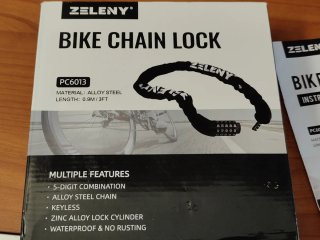 Catena con lucchetto combinazione per bici e moto