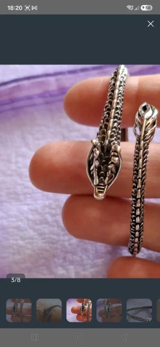 Pulsera dragón semiabierta nueva