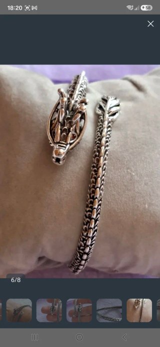 Pulsera dragón semiabierta nueva