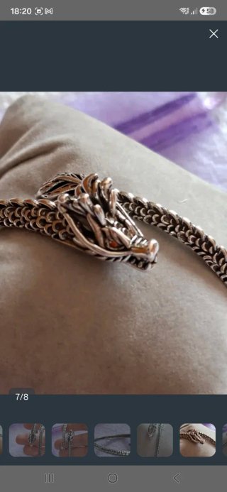 Pulsera dragón semiabierta nueva
