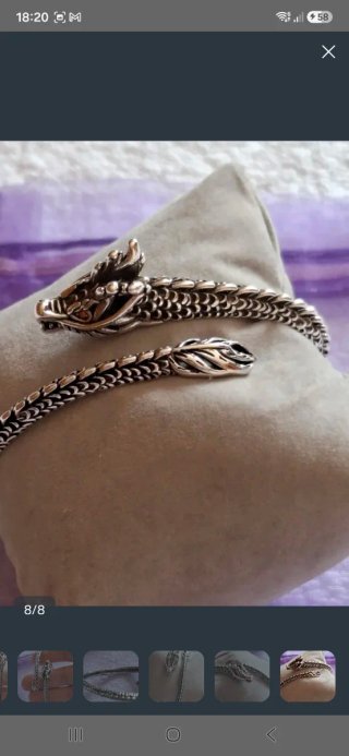 Pulsera dragón semiabierta nueva