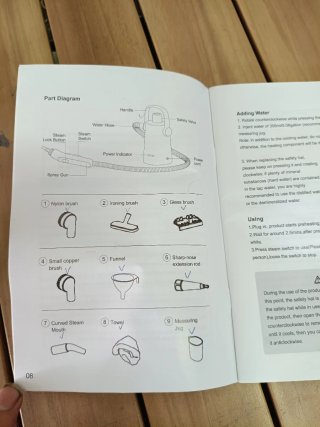 Costway Máquina de Limpieza de Vapor Portátil