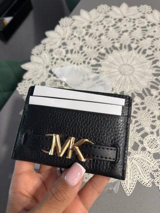 Tarjetero Michael Kors Negro y Dorado