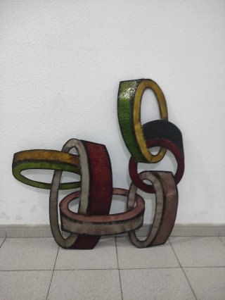 Cuadro Decorativo Metal Anillas