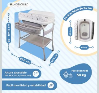 Cambiador bañera bebé MOBICLINIC