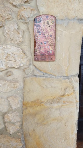Colgador Llaves Tríptico Madera Klimt