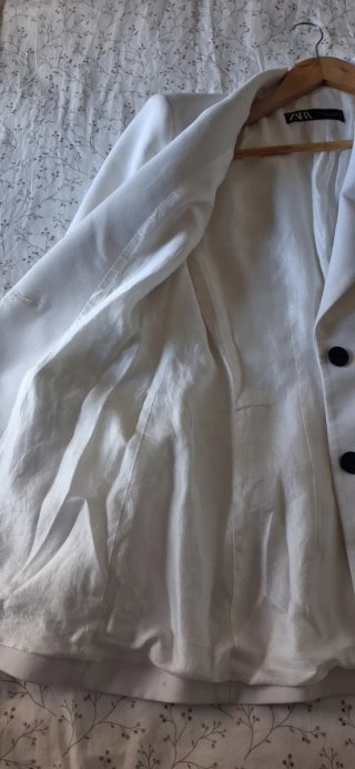 Blazer Blanco Zara Talla L