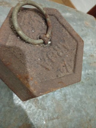 Balanza plegable 50 kg con dos pesos grandes