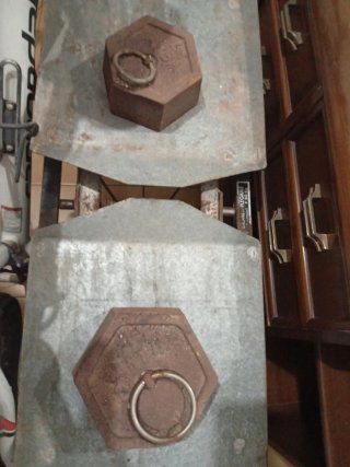 Balanza plegable 50 kg con dos pesos grandes