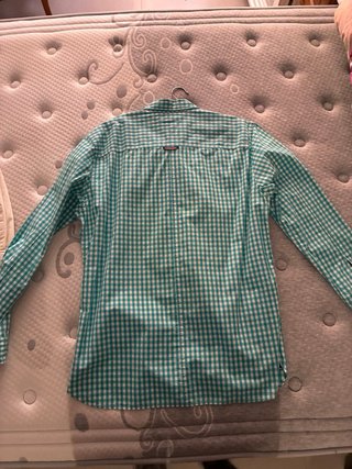 Camisa Hilfiger cuadros azul/turquesa
