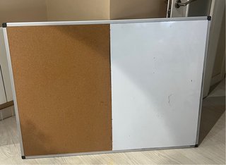 Pizarra y corchera combinada