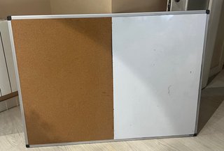 Pizarra y corchera combinada