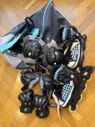 Patines talla ajustable 32-39 + protectores +bolsa