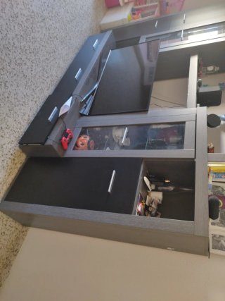 Mueble de salón modular gris