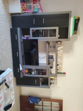 Mueble de salón modular gris
