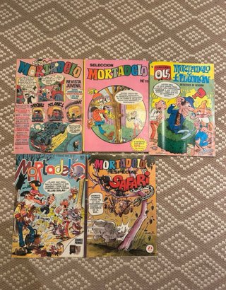 Lote 5 cómics Mortadelo antiguos