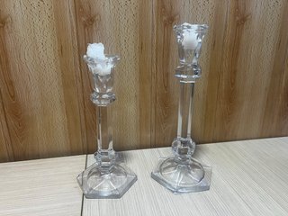Candelabros de cristal tallado
