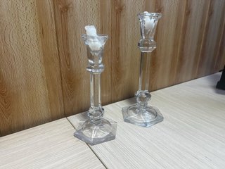 Candelabros de cristal tallado