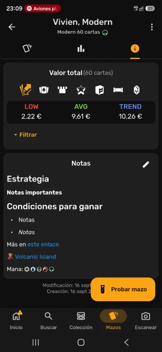 Mazo Modern MTG Vivien M20 60 cartas Magic
