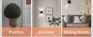 2 Apliques de pared negros