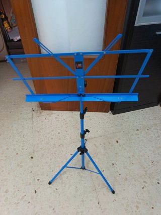 Atril Música Metálico Plegable Azul