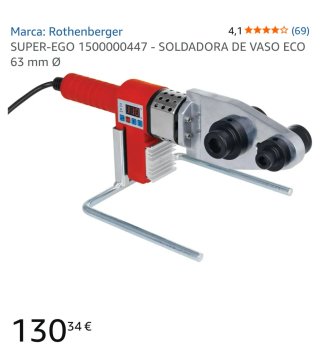 Soldadora PPR para tuberías