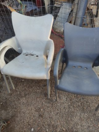Sillas de plástico para terraza (2 unidades)
