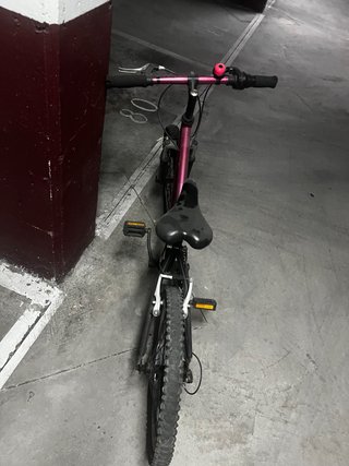 Bicicleta 20 morada y negra