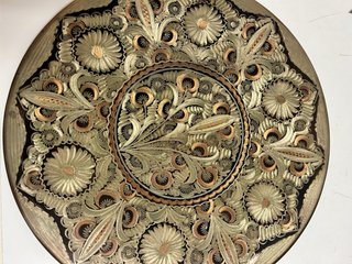 Antico piatto decorativo in rame