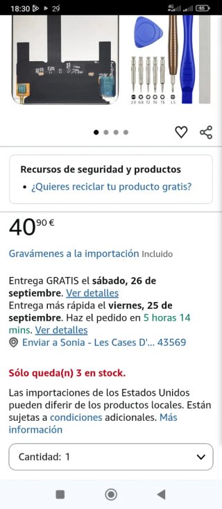 Schermo Huawei/Honor Cristal FHD-BA