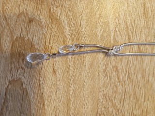 Collar Swarovski lágrimas plata