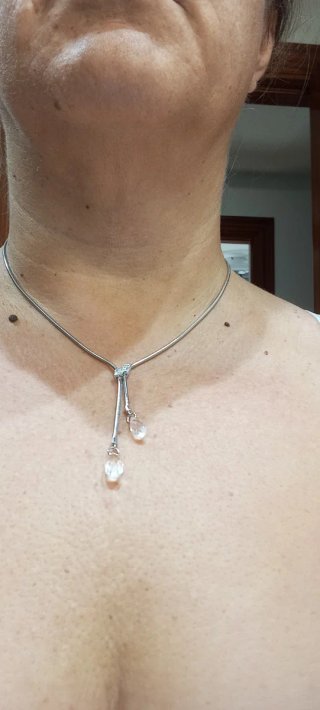 Collar Swarovski lágrimas plata