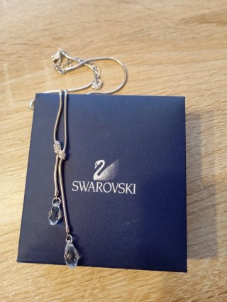 Collar Swarovski lágrimas plata