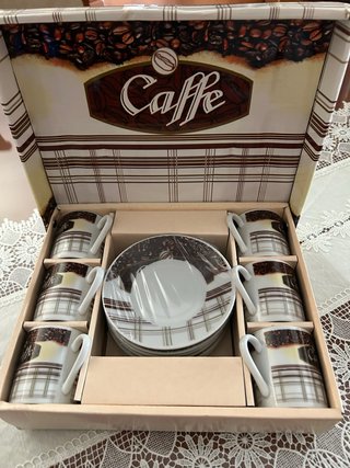 Juego de café 6 tazas y 6 platos