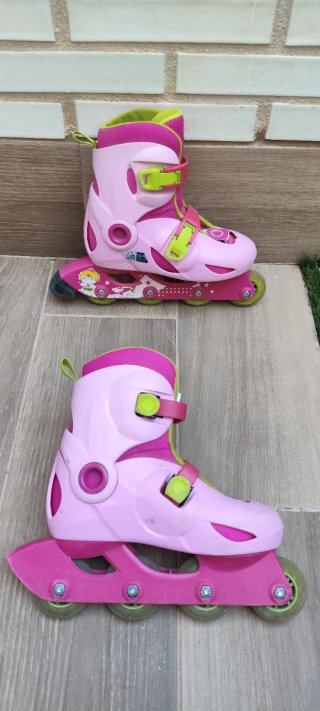 Patines en línea ajustables Talla 32 33 34 Rosa