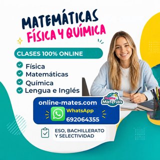 MATEMÁTICAS FISICA Y QUÍMICA PROFESORES ONLINE
