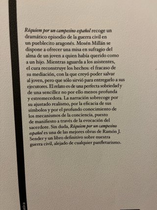 Réquiem por un campesino español /Ramón J . Sender