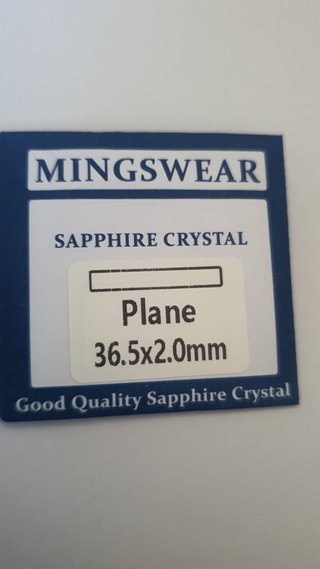 Cristal Zafiro Plano Mingswear 36.5x2.0mm