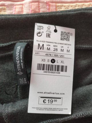 Falda pantalón gris Stradivarius