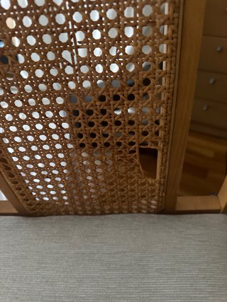 4 Sillas Comedor Madera y Caña